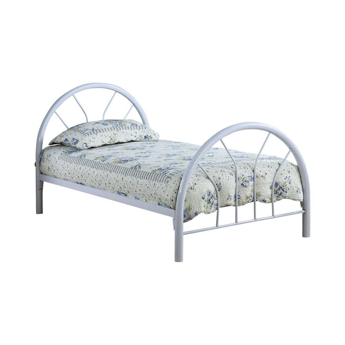 Marjorie Twin Platform Bed Black, Blue, & White - U&U Home Budget Furniture (Carteret, NJ)