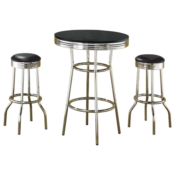 Retro 3 Pc Bar Set - U&U Home Budget Furniture (Carteret, NJ)