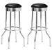 Theodore Upholstered Top Bar Stools Black and Chrome (Set of 2) - U&U Home Budget Furniture (Carteret, NJ)