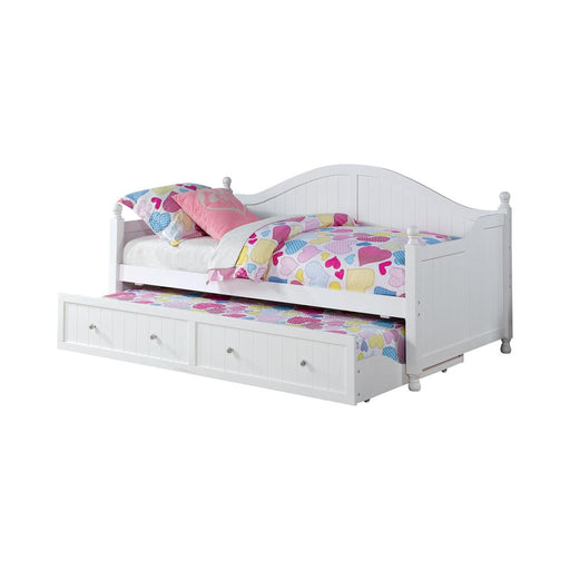 Julie Ann Twin Daybed with Trundle White - U&U Home Budget Furniture (Carteret, NJ)