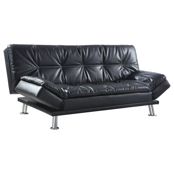 Dilleston Tufted Back Upholstered Sofa Bed Grey - U&U Home Budget Furniture (Carteret, NJ)