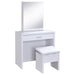 Harvey 2-piece Vanity Set with Lift-Top Stool White - U&U Home Budget Furniture (Carteret, NJ)