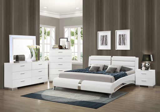 Jeremaine 5 Pc Bedroom Sets White - U&U Home Budget Furniture (Carteret, NJ)