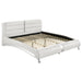 Jeremaine California King, E.King, & Queen Upholstered Bed White - U&U Home Budget Furniture (Carteret, NJ)