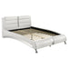 Jeremaine California King, E.King, & Queen Upholstered Bed White - U&U Home Budget Furniture (Carteret, NJ)