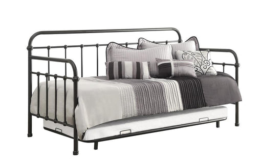 Livingston Daybed with Trundle Dark Bronze - U&U Home Budget Furniture (Carteret, NJ)
