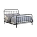 Livingston California King, E.King, & Queen Panel Metal Bed Dark Bronze - U&U Home Budget Furniture (Carteret, NJ)