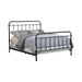 Livingston California King, E.King, & Queen Panel Metal Bed Dark Bronze - U&U Home Budget Furniture (Carteret, NJ)