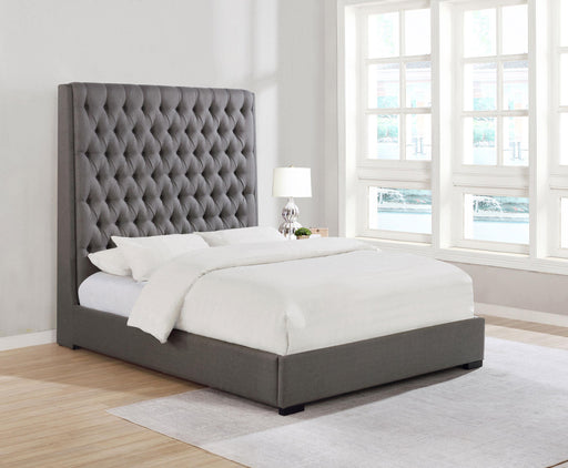 Camille Tall Tufted California King, E.King & Queen Bed Grey - U&U Home Budget Furniture (Carteret, NJ)