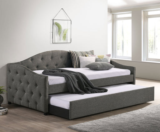 Sadie Upholstered Twin Daybed with Trundle - U&U Home Budget Furniture (Carteret, NJ)