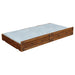 Oakdale Wood Twin Daybed with Trundle Rustic Honey - U&U Home Budget Furniture (Carteret, NJ)