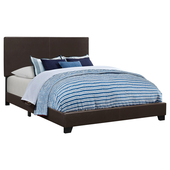 Dorian Upholstered California King, E.King, & Queen Bed Black, Brown, & Grey - U&U Home Budget Furniture (Carteret, NJ)