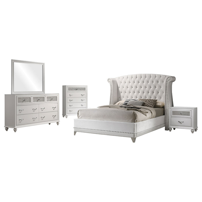 Barzini Bedroom Set White - U&U Home Budget Furniture (Carteret, NJ)