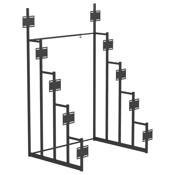 Duarto 5-tier Headboard Display Rack Black - U&U Home Budget Furniture (Carteret, NJ)