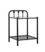 Livingston 1-shelf Nightstand with Glass Top Dark Bronze - U&U Home Budget Furniture (Carteret, NJ)
