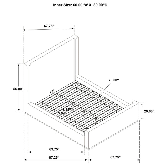 Nala Eastern King & Queen Bed - U&U Home Budget Furniture (Carteret, NJ)