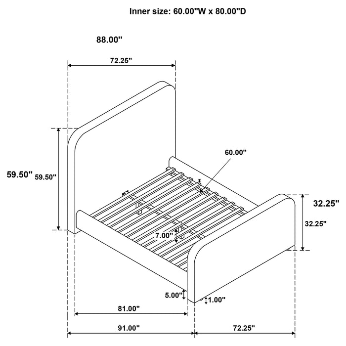 Wren Eastern King & Queen Bed - U&U Home Budget Furniture (Carteret, NJ)