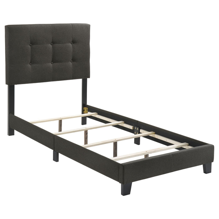Mapes Tufted Upholstered Eastern King, Queen, Twin & Full Bed Charcoal & Grey - U&U Home Budget Furniture (Carteret, NJ)