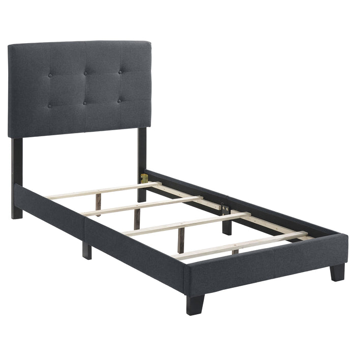 Mapes Tufted Upholstered Eastern King, Queen, Twin & Full Bed Charcoal & Grey - U&U Home Budget Furniture (Carteret, NJ)