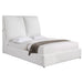 Gwendoline Upholstered Platform Bed with Pillow Headboard White - U&U Home Budget Furniture (Carteret, NJ)