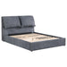 Laurel Upholstered Platform Bed with Pillow Headboard Charcoal Grey - U&U Home Budget Furniture (Carteret, NJ)
