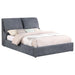 Laurel Upholstered Platform Bed with Pillow Headboard Charcoal Grey - U&U Home Budget Furniture (Carteret, NJ)