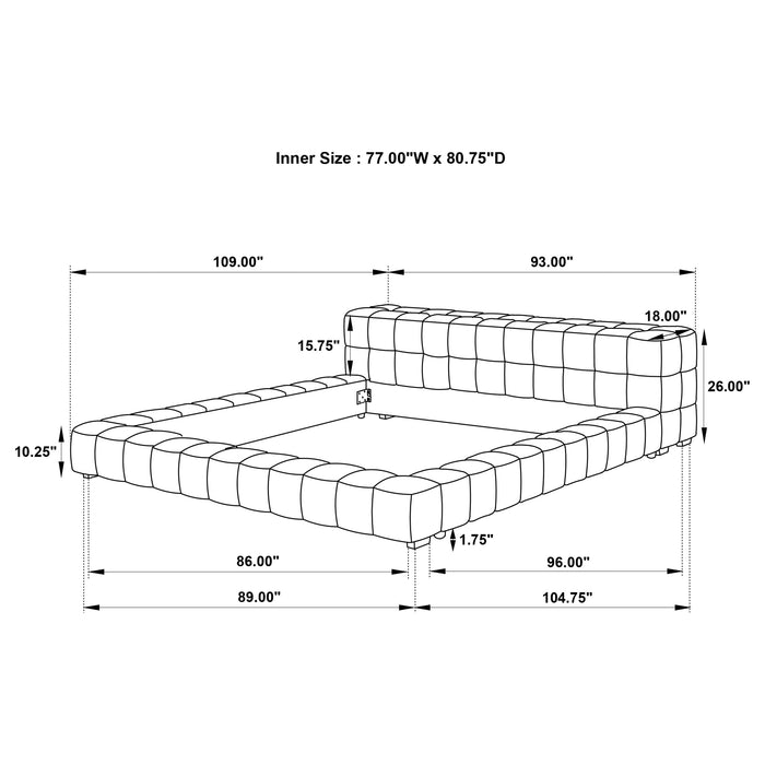 Trinity Eastern King Bed - U&U Home Budget Furniture (Carteret, NJ)