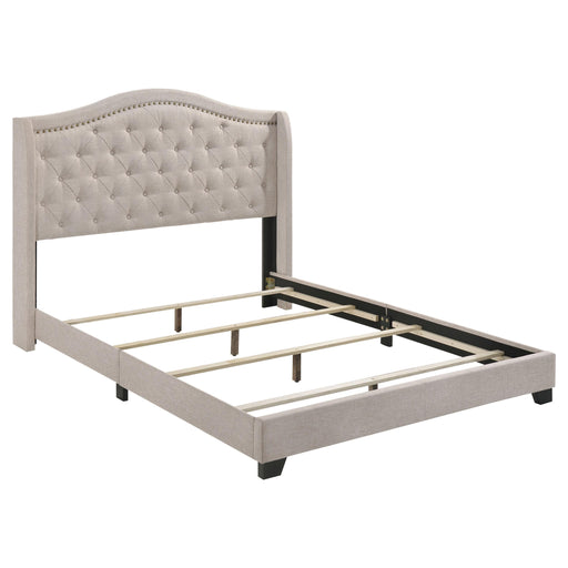 Sonoma Camel Back Full Bed Beige - U&U Home Budget Furniture (Carteret, NJ)