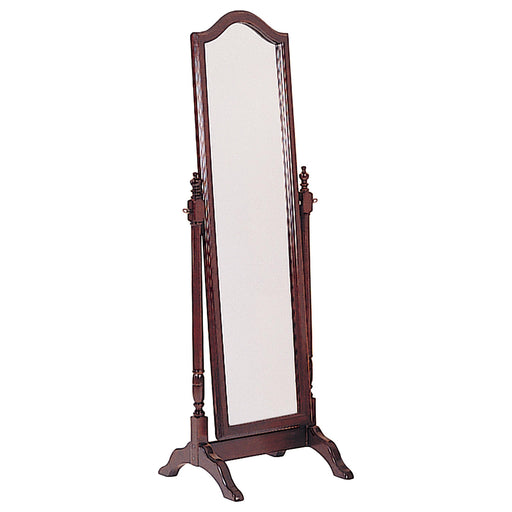 Cabot Rectangular Cheval Mirror with Arched Top Merlot - U&U Home Budget Furniture (Carteret, NJ)