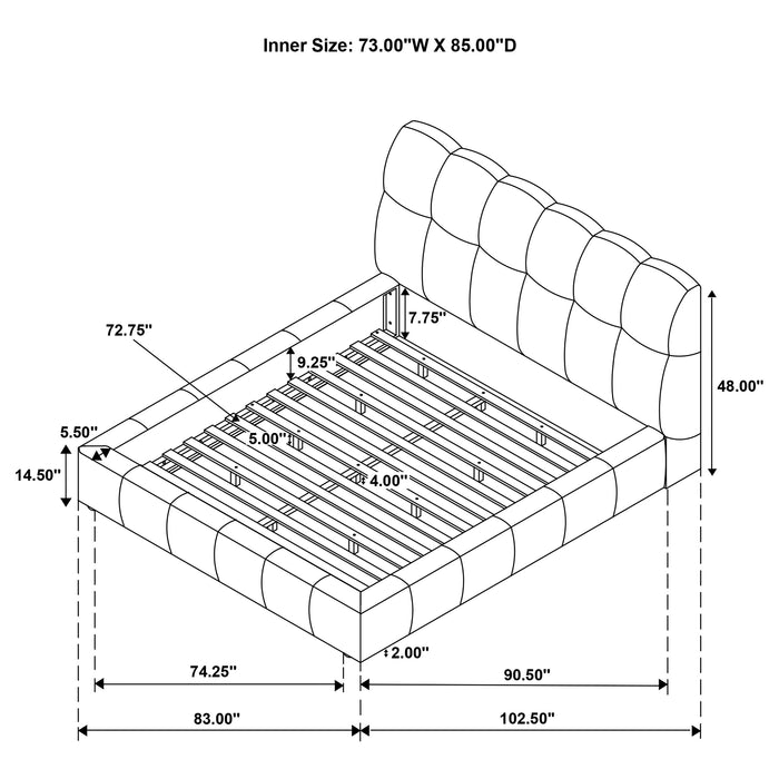 Nollet Panel Platform Bed