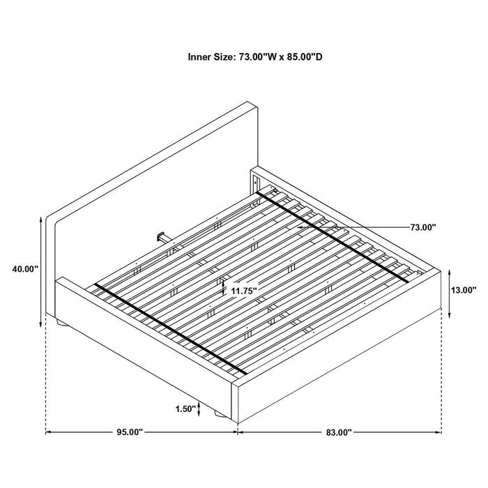 Gregory Bed Grey - U&U Home Budget Furniture (Carteret, NJ)