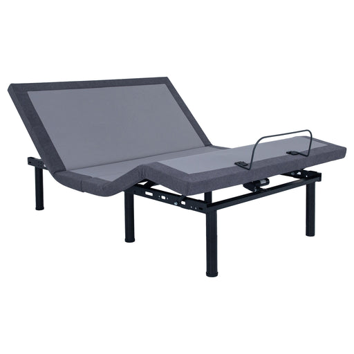 Clara Eastern King, E.King, Queen, & Twin XL Adjustable Bed Base Grey and Black - U&U Home Budget Furniture (Carteret, NJ)