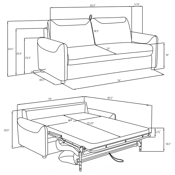 Rylie Sleeper Sofa - U&U Home Budget Furniture (Carteret, NJ)