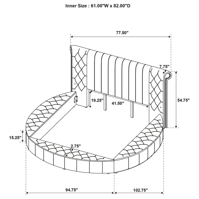 Sonya Eastern King & Queen Bed - U&U Home Budget Furniture (Carteret, NJ)