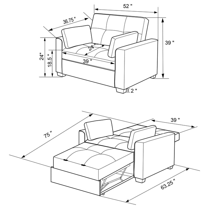 Edith Sofa Bed - U&U Home Budget Furniture (Carteret, NJ)