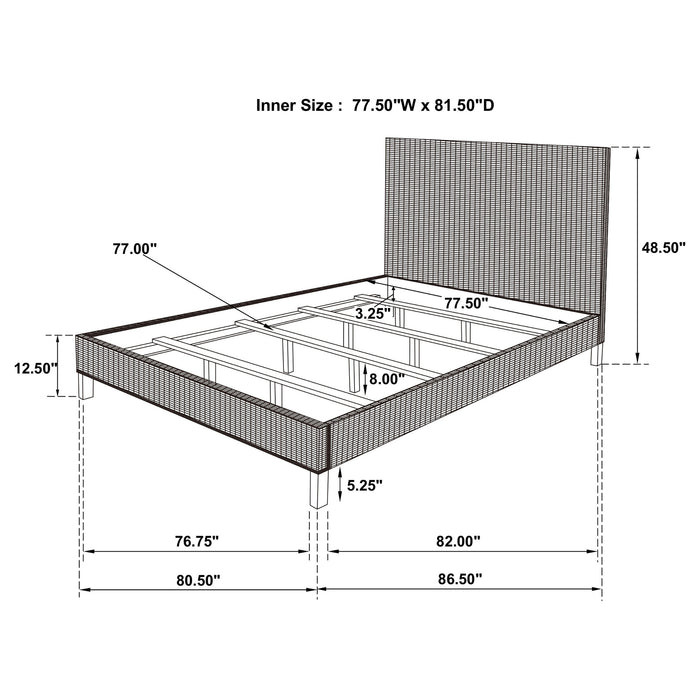 Zyla California King, E.King, & Queen Bed - U&U Home Budget Furniture (Carteret, NJ)