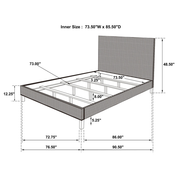 Zyla California King, E.King, & Queen Bed - U&U Home Budget Furniture (Carteret, NJ)