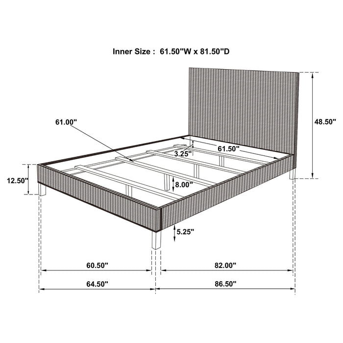 Zyla California King, E.King, & Queen Bed - U&U Home Budget Furniture (Carteret, NJ)