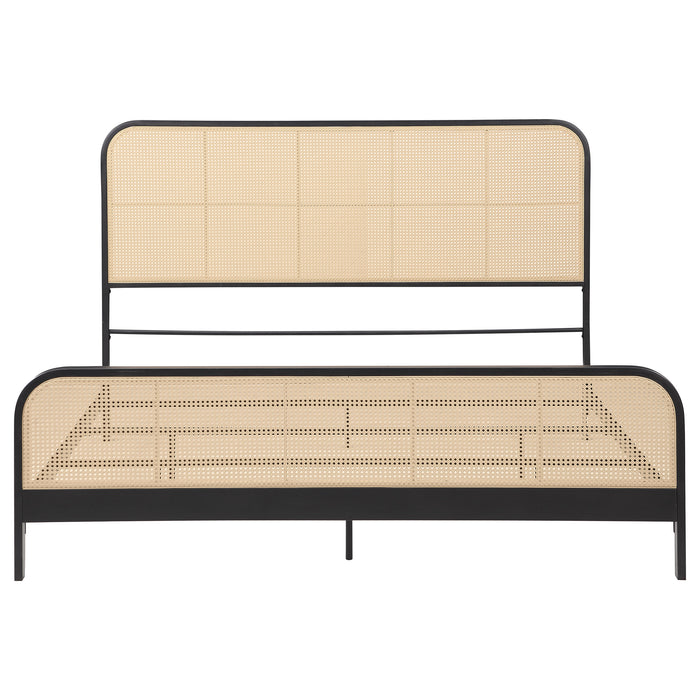 Lanewood Eastern King & Queen Bed Black & White - U&U Home Budget Furniture (Carteret, NJ)