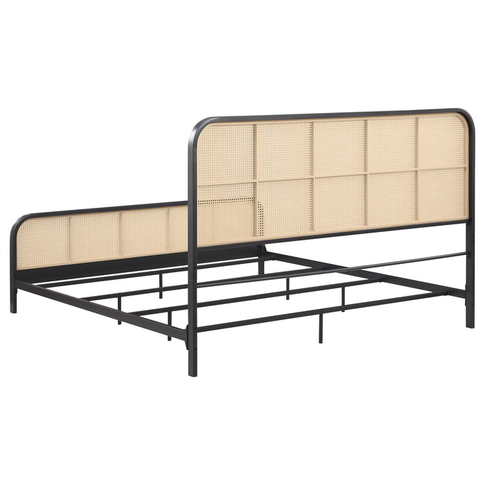 Lanewood Eastern King & Queen Bed Black & White - U&U Home Budget Furniture (Carteret, NJ)