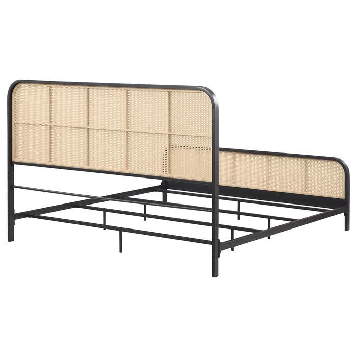 Lanewood Eastern King & Queen Bed Black & White - U&U Home Budget Furniture (Carteret, NJ)