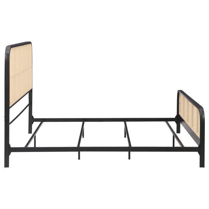 Lanewood Eastern King & Queen Bed Black & White - U&U Home Budget Furniture (Carteret, NJ)