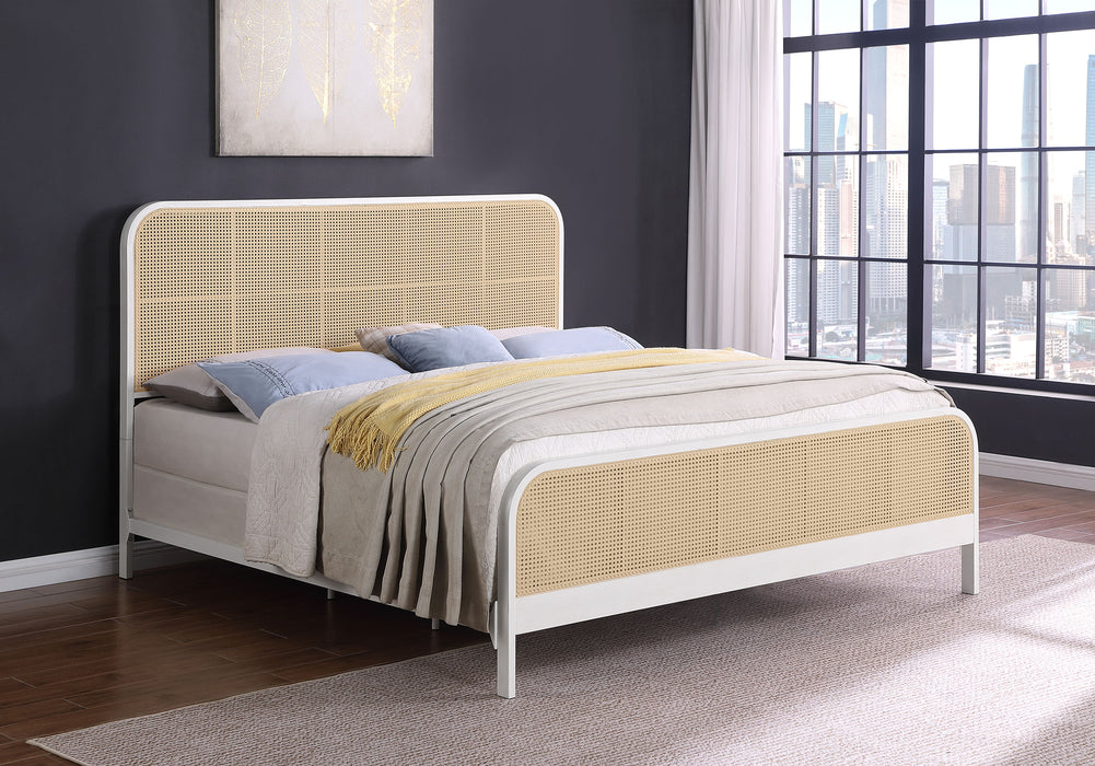 Lanewood Eastern King & Queen Bed Black & White - U&U Home Budget Furniture (Carteret, NJ)