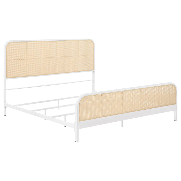 Lanewood Eastern King & Queen Bed Black & White - U&U Home Budget Furniture (Carteret, NJ)
