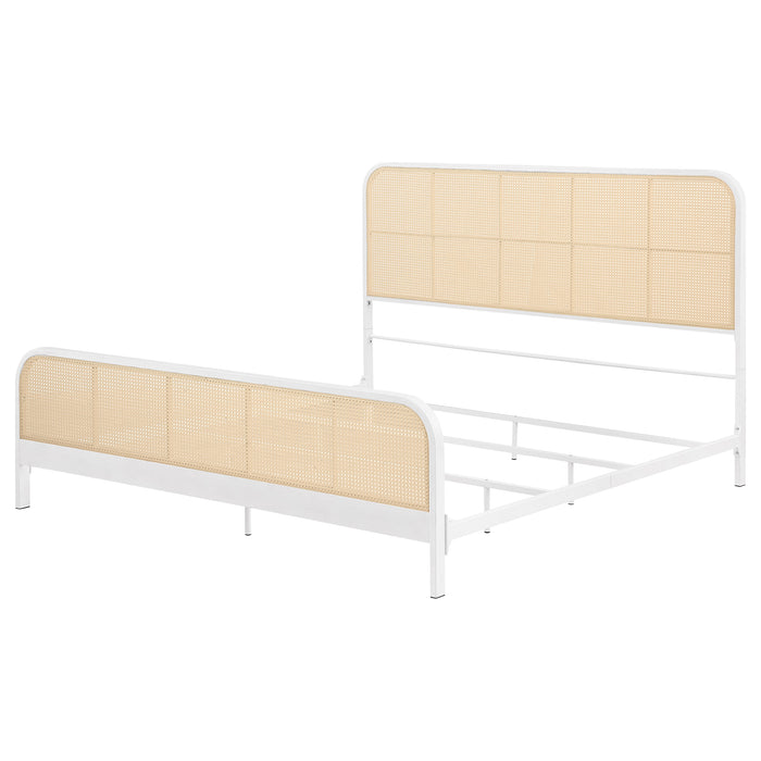 Lanewood Eastern King & Queen Bed Black & White - U&U Home Budget Furniture (Carteret, NJ)