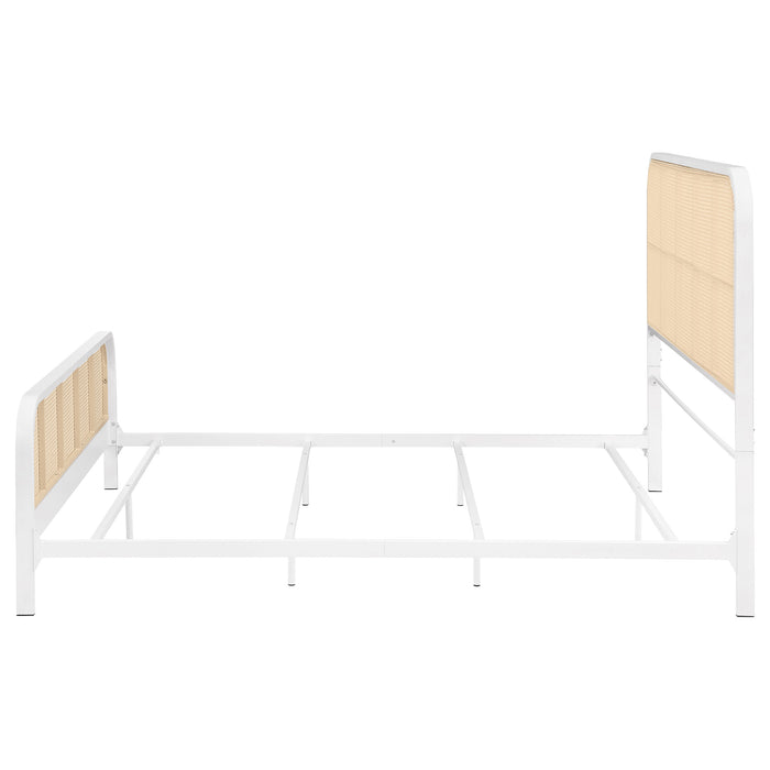 Lanewood Eastern King & Queen Bed Black & White - U&U Home Budget Furniture (Carteret, NJ)