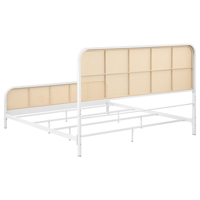 Lanewood Eastern King & Queen Bed Black & White - U&U Home Budget Furniture (Carteret, NJ)