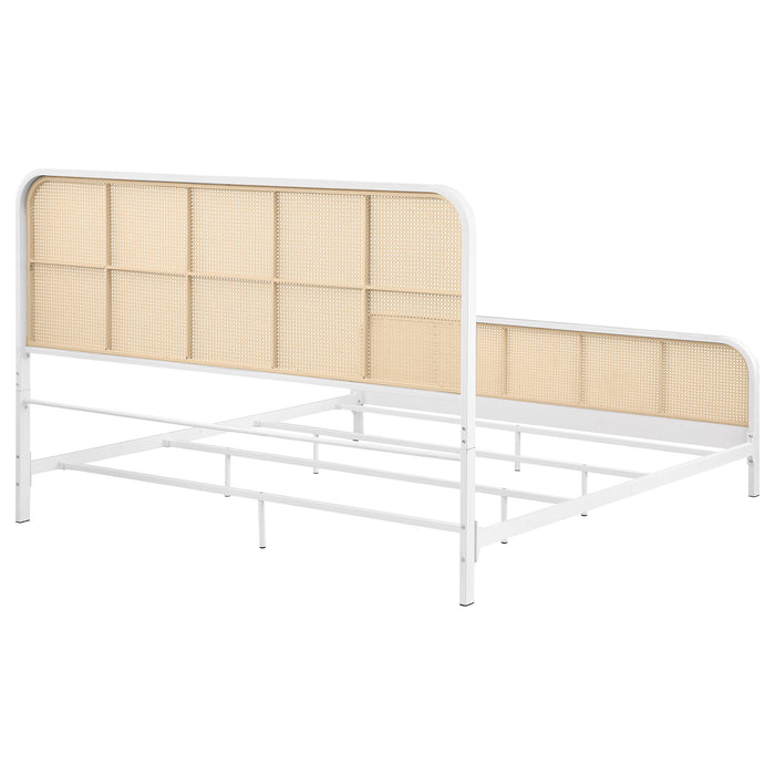 Lanewood Eastern King & Queen Bed Black & White - U&U Home Budget Furniture (Carteret, NJ)