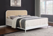 Amherst Eastern King, Queen, Full, & Twin Bed White & Black - U&U Home Budget Furniture (Carteret, NJ)