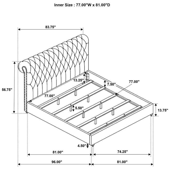 Devon California King, Full, Eastren King, & Queen Bed - U&U Home Budget Furniture (Carteret, NJ)